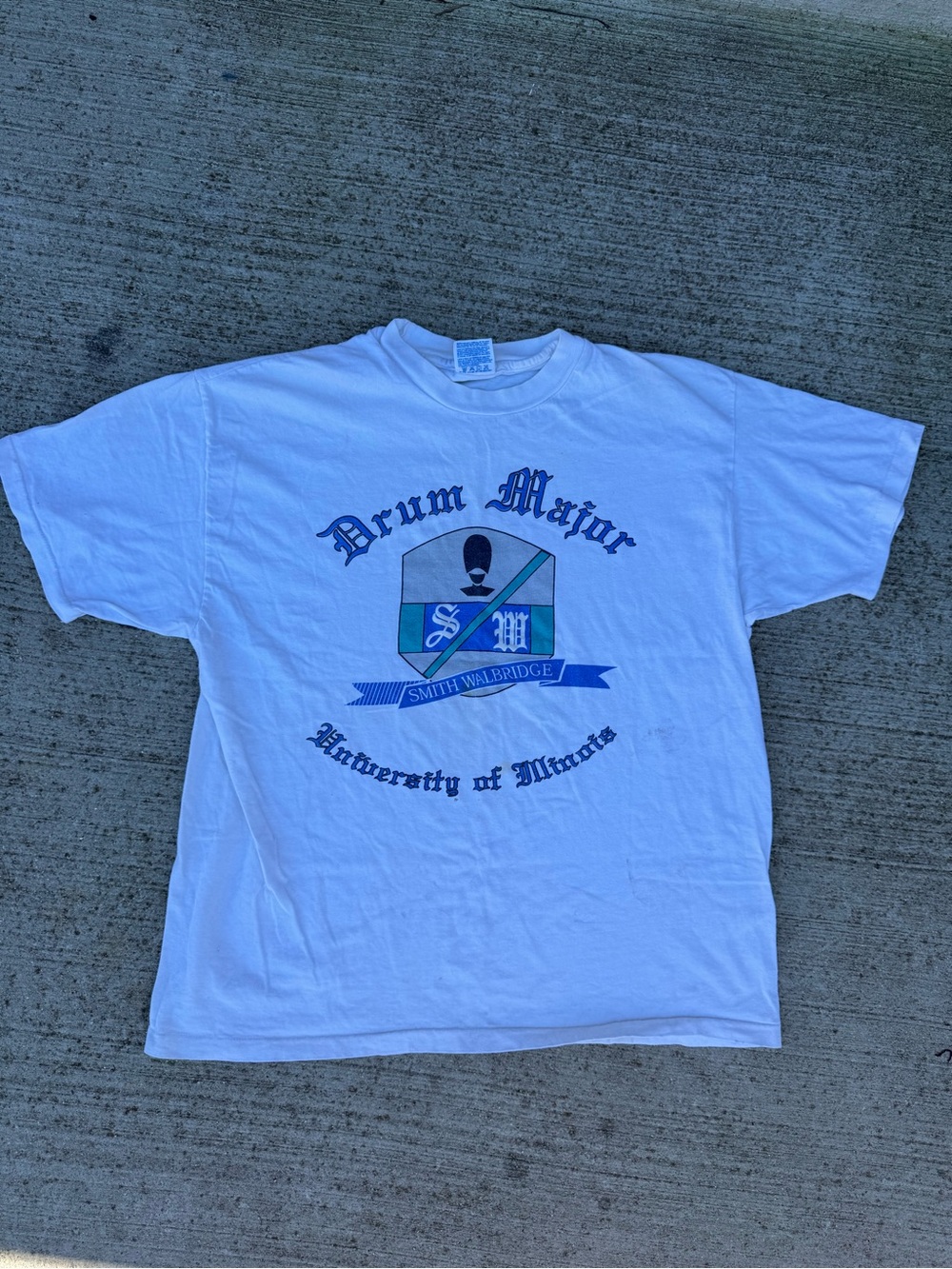 Vintage 90s University of Illinois Drum Major Smith Walbridge White Shirt XL